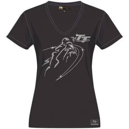 Футболка IOMTT Ladies V T-Shirt Diamonte Bike Black