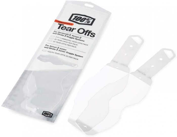 Зривки Ride 100% Tear-Offs (Gen 2) - 2x7 pack