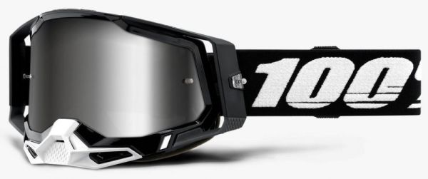 Окуляри 100% RACECRAFT 2 Goggle Black - Mirror Silver Lens