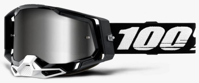 Окуляри 100% RACECRAFT 2 Goggle Black - Mirror Silver Lens