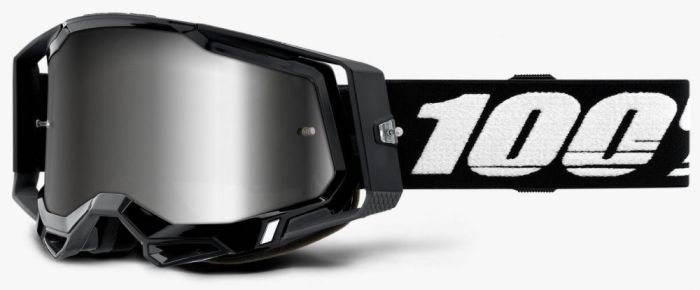 Окуляри 100% RACECRAFT 2 Goggle Black - Mirror Silver Lens