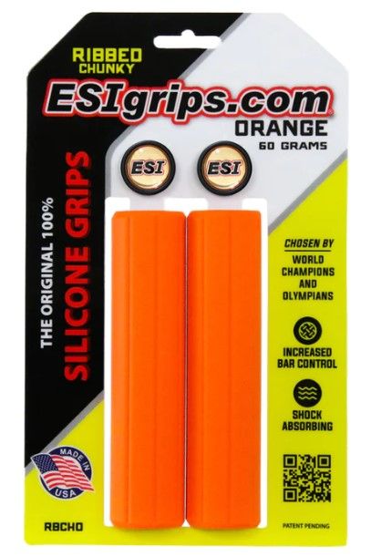 Грипси ESI Ribbed Chunky Orange Silicone Bicycle Grips