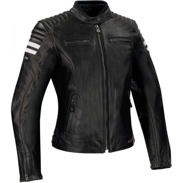 Куртка SEGURA шкіра LADY STRIPE PERFORATED black