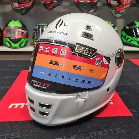 Мотошолом MT Jarama Solid Gloss White