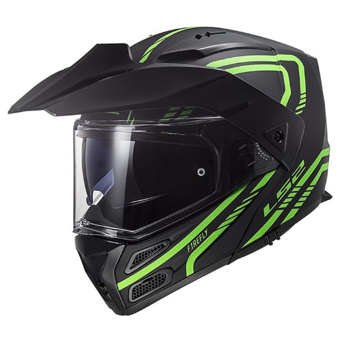 Мотошолом LS2 FF324 Metro Evo Firefly Matt Glow Green P/J