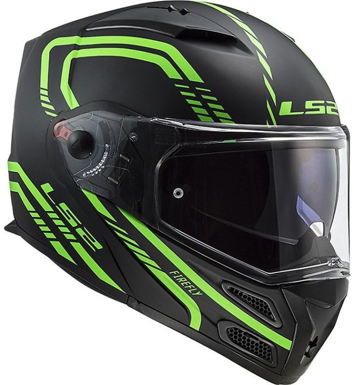 Мотошолом LS2 FF324 Metro Evo Firefly Matt Glow Green P/J