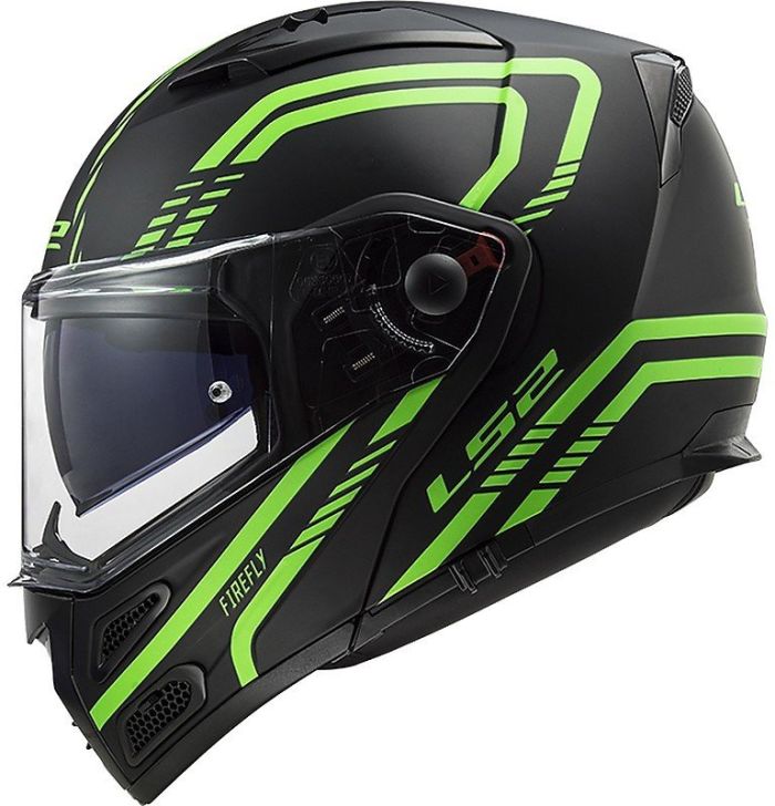 Мотошолом LS2 FF324 Metro Evo Firefly Matt Glow Green P/J
