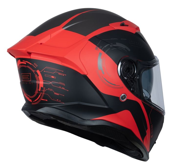 Мотошолом Origine Force Techno Black Red Matt