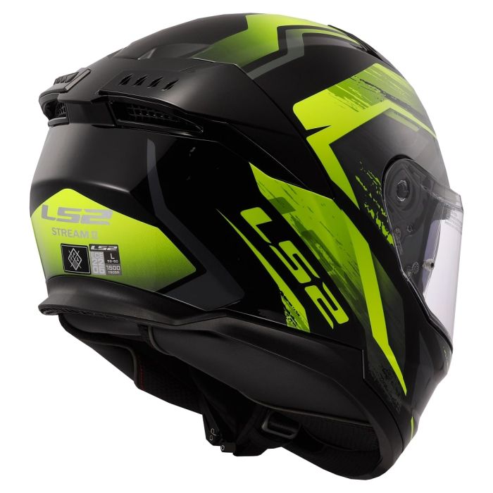 Мотошолом LS2 FF808 Stream 2 Fury Black Hi-Vis Yellow