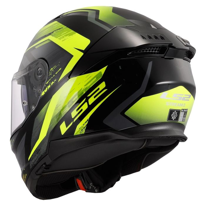 Мотошолом LS2 FF808 Stream 2 Fury Black Hi-Vis Yellow