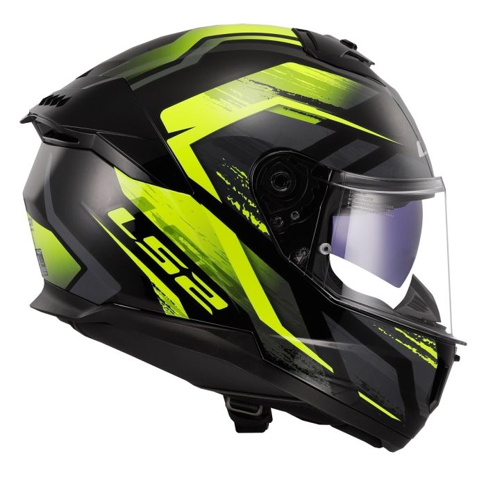 Мотошолом LS2 FF808 Stream 2 Fury Black Hi-Vis Yellow