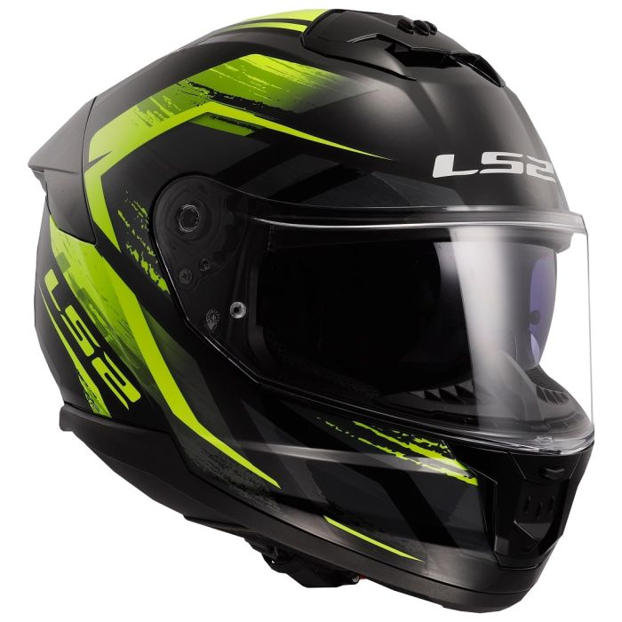 Мотошолом LS2 FF808 Stream 2 Fury Black Hi-Vis Yellow