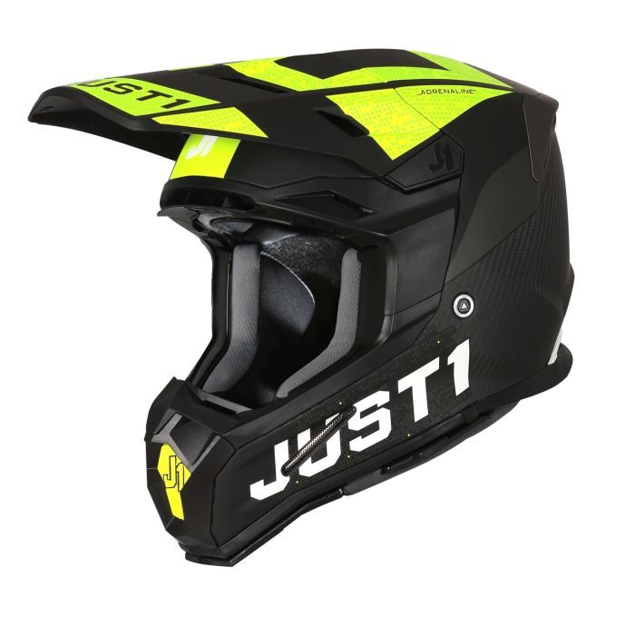 Мотошолом Just1 J22 Adrenaline Fluo Yellow Carbon Matt