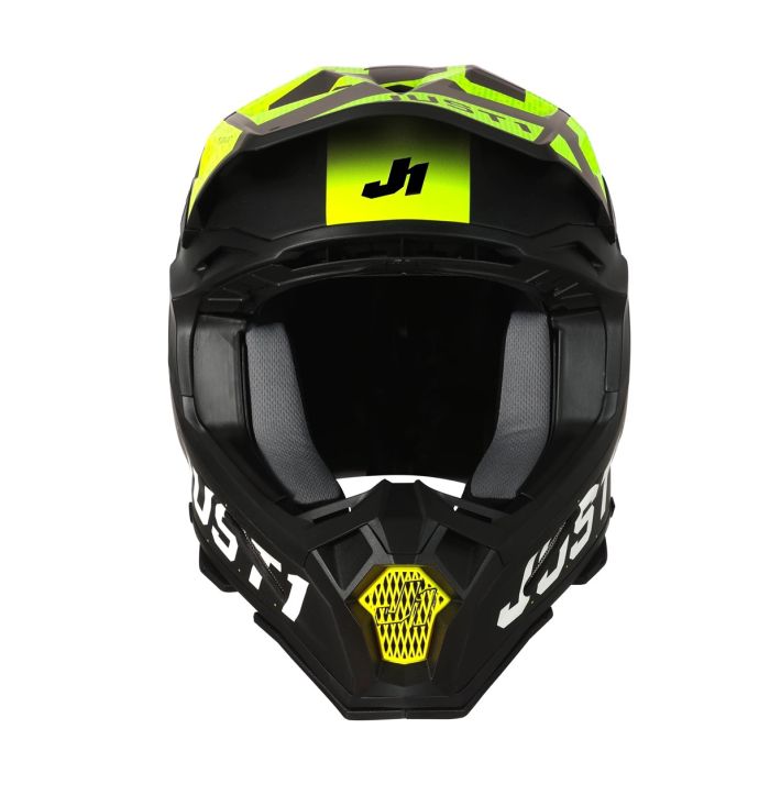 Мотошолом Just1 J22 Adrenaline Fluo Yellow Carbon Matt