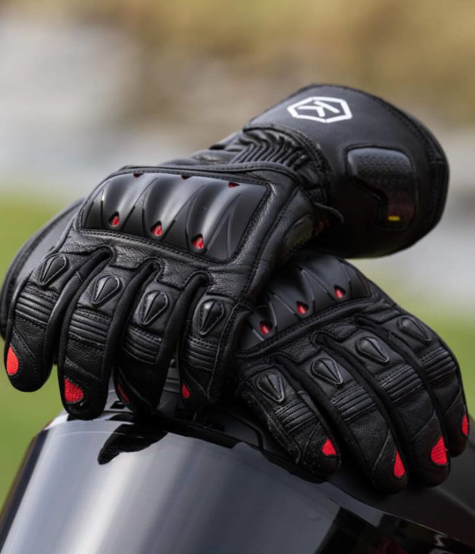 Моторукавички Knox Oulton - Black/Red