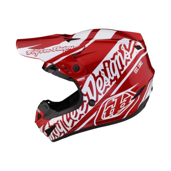 Мотошолом TLD GP HELMET SLICE [RED/ WHITE]