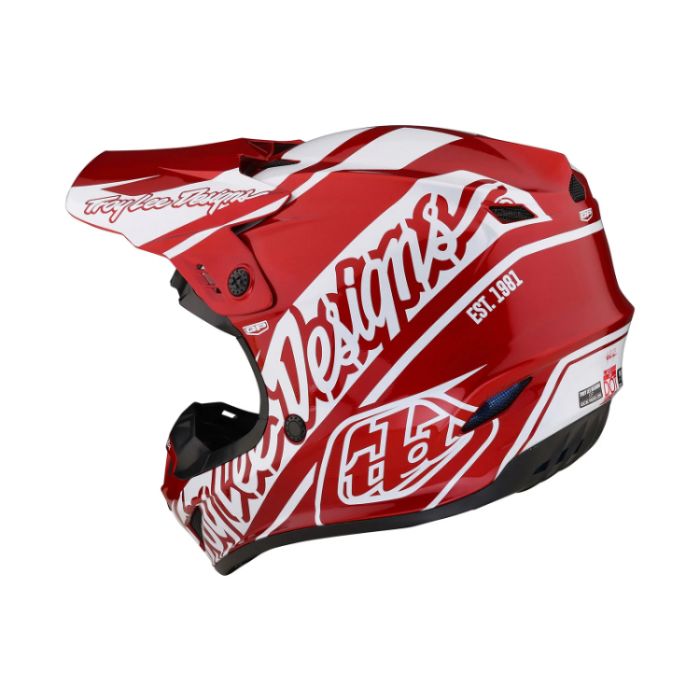 Мотошолом TLD GP HELMET SLICE [RED/ WHITE]