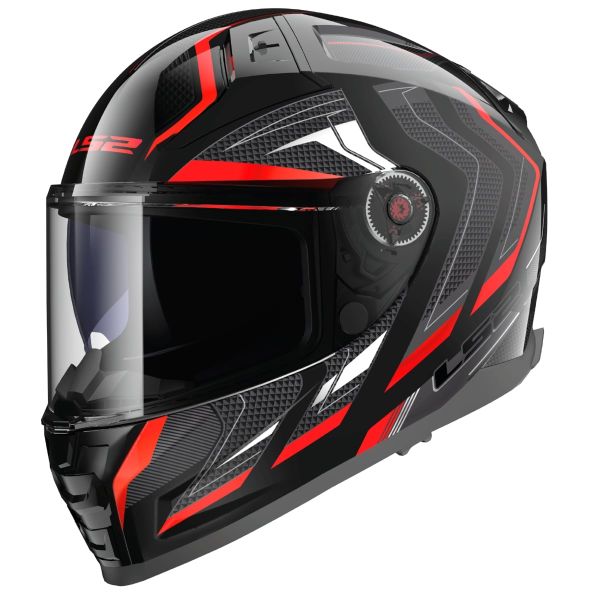 Мотошолом LS2 FF811 Vector 2 Alizer Black Red