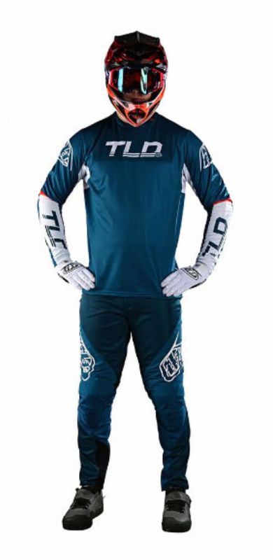 Джерсі TLD Sprint Jersey Fractura [Slate Blue Orange]