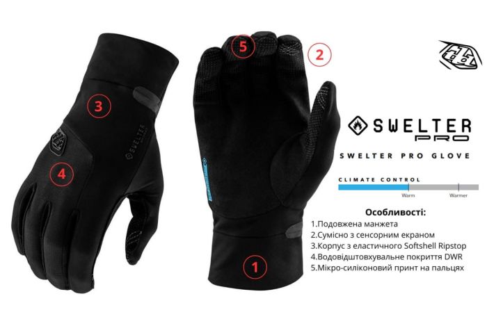 Рукавички TLD SWELTER PRO GLOVE MONO [BLACK]