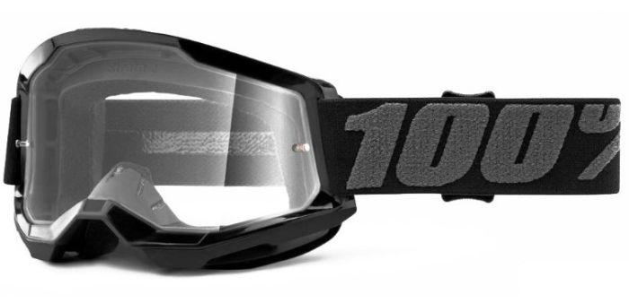 Мото окуляри 100% STRATA 2 Goggle Black - Clear Lens