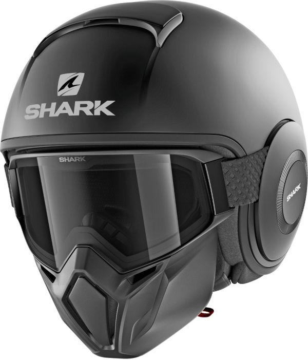 Мотошолом Shark Street Drak Blank Mat Black