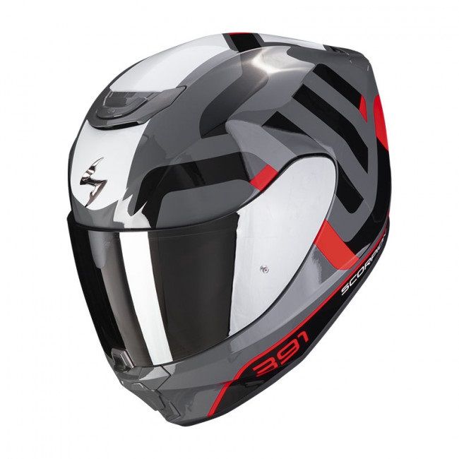 Шолом SCORPION EXO-391 AROK grey/red/black