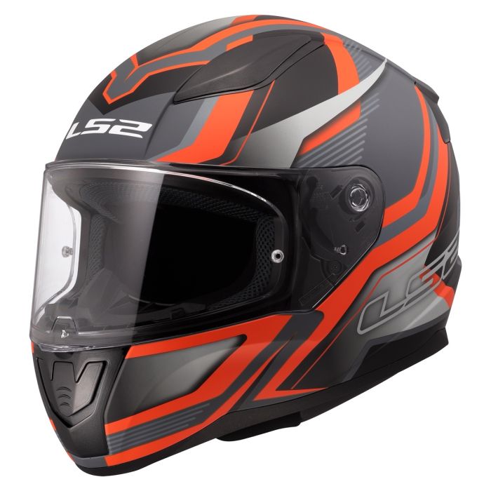 Мотошолом LS2 FF353 Rapid 2 Flitz Matt Orange Grey