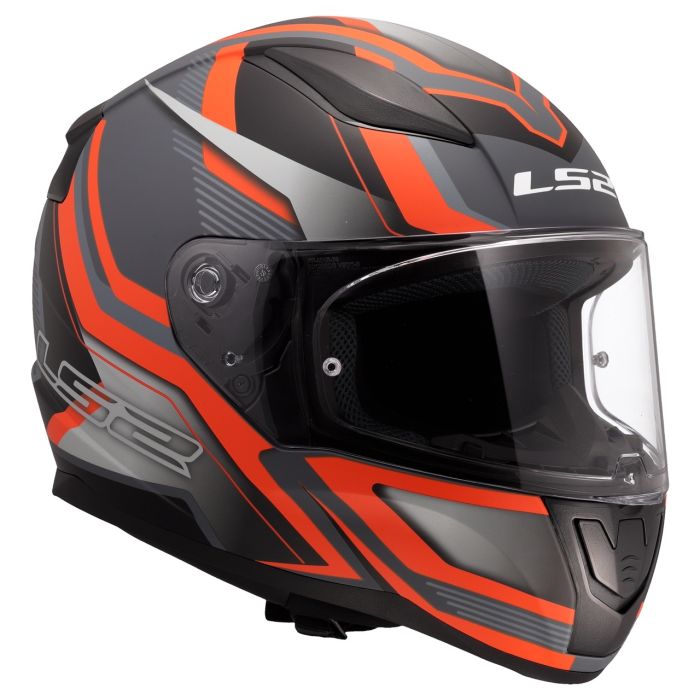 Мотошолом LS2 FF353 Rapid 2 Flitz Matt Orange Grey