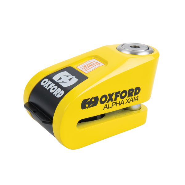 Замок Oxford Alpha XA14 Alarm Disc Lock Yellow/Black
