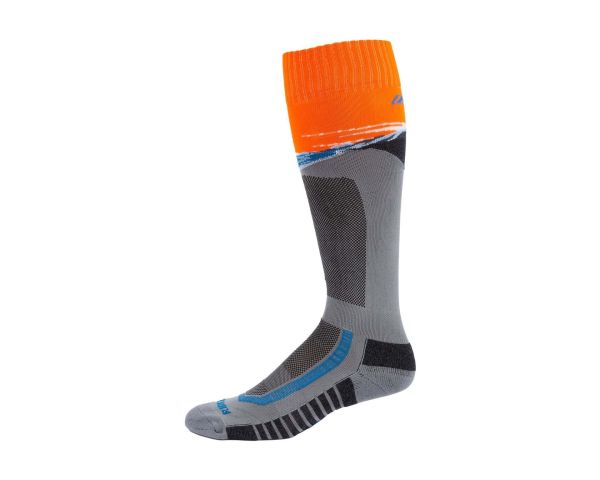 Мотошкарпетки Klim Aggressor Vented Sock SM Twoually - Monument - Strike Orange