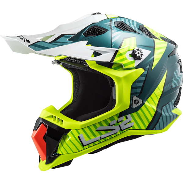 Мотошолом LS2 MX700 Subverter Evo Astro Cobalt Hi-Vis Yellow