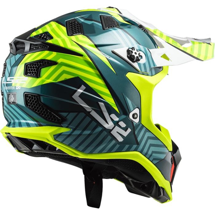 Мотошолом LS2 MX700 Subverter Evo Astro Cobalt Hi-Vis Yellow