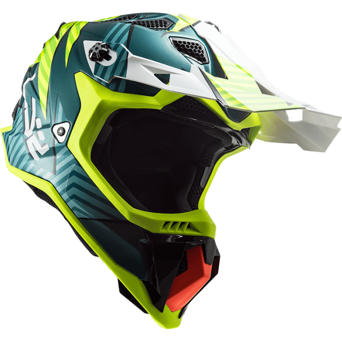 Мотошолом LS2 MX700 Subverter Evo Astro Cobalt Hi-Vis Yellow