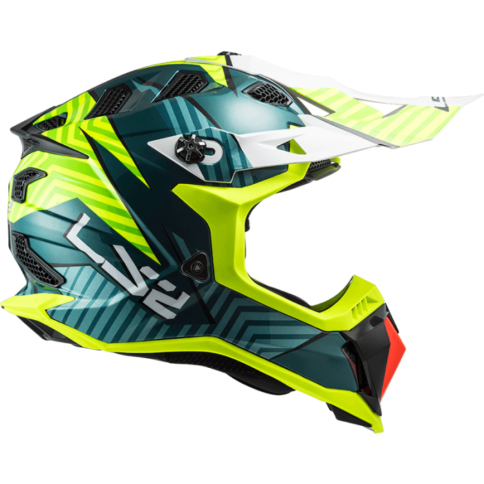 Мотошолом LS2 MX700 Subverter Evo Astro Cobalt Hi-Vis Yellow