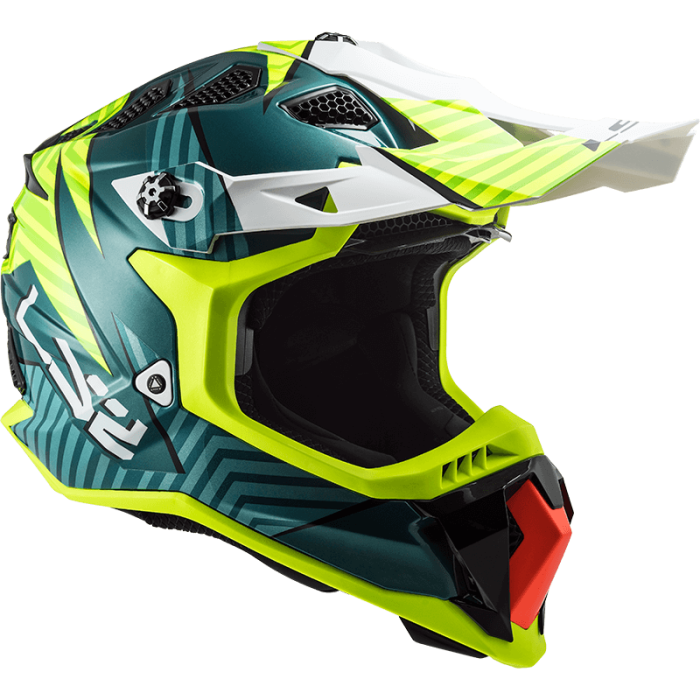 Мотошолом LS2 MX700 Subverter Evo Astro Cobalt Hi-Vis Yellow