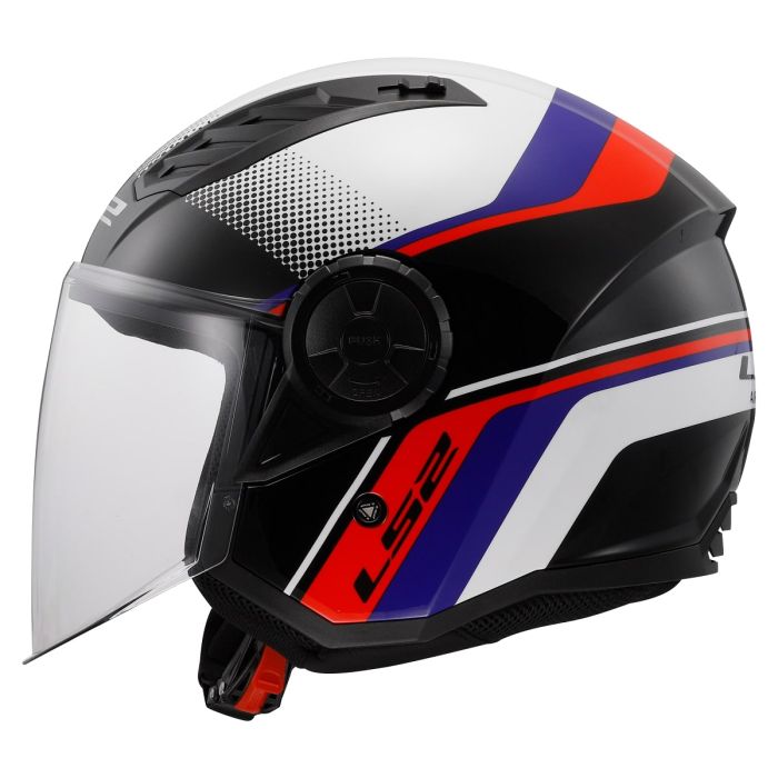 Мотошолом LS2 OF616 Airflow 2 Rush White Blue Red