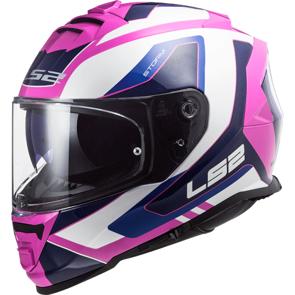 Мотошолом LS2 FF800 Storm Techy Gloss White Pink
