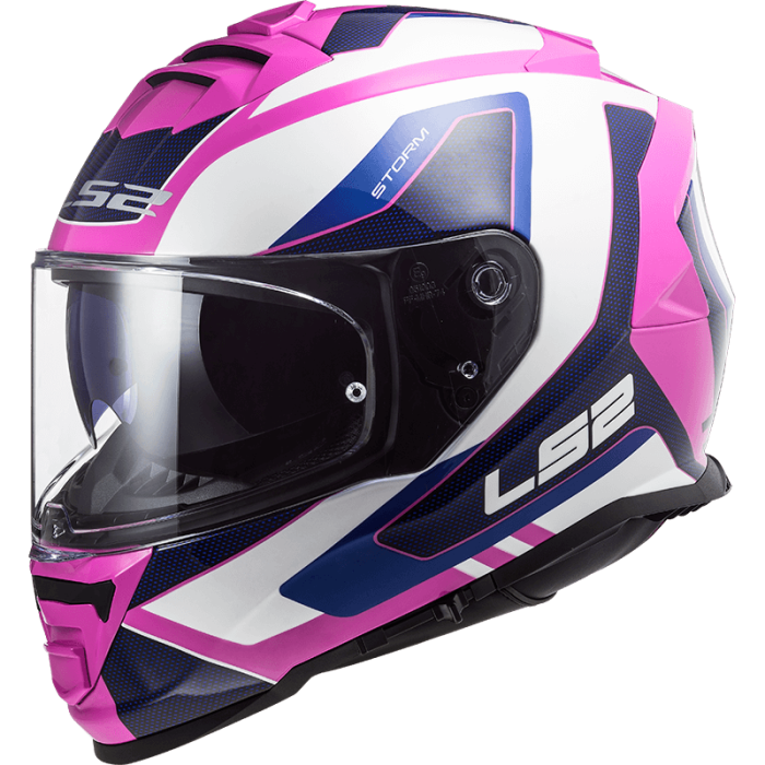 Мотошолом LS2 FF800 Storm Techy Gloss White Pink