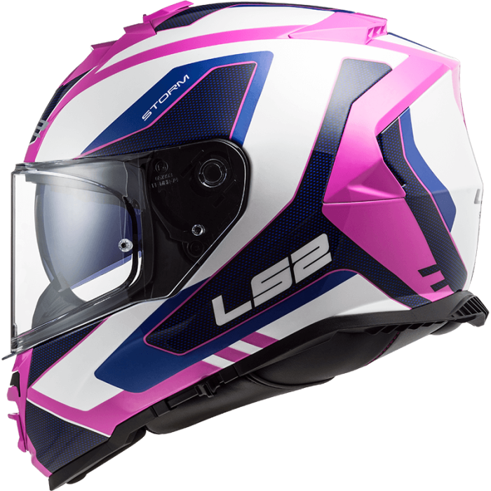 Мотошолом LS2 FF800 Storm Techy Gloss White Pink