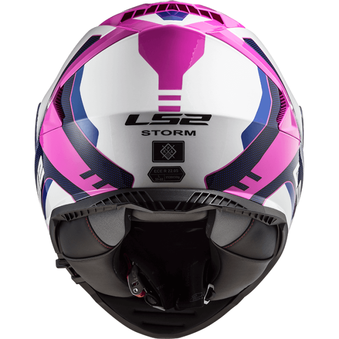 Мотошолом LS2 FF800 Storm Techy Gloss White Pink