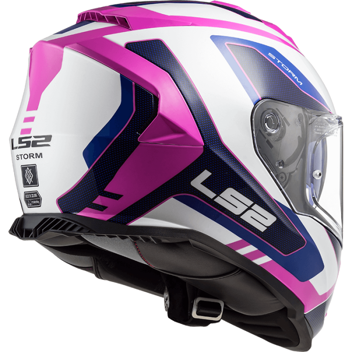 Мотошолом LS2 FF800 Storm Techy Gloss White Pink