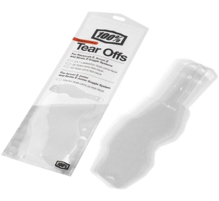 Зривки Ride 100% Tear-Offs (Gen 2) - 50 pack