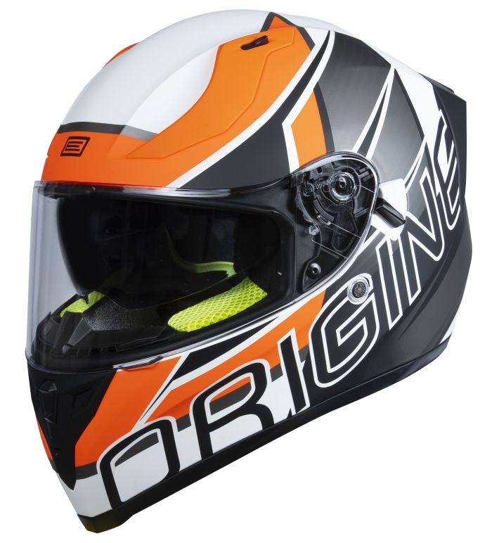 Мотошолом Origine Strada Competition Fluo Orange White Matt
