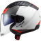 Мотошолом LS2 OF600 Copter Urbane Matt White Red