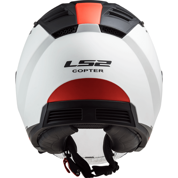 Мотошолом LS2 OF600 Copter Urbane Matt White Red
