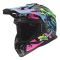 Мотошолом LS2 MX708 Fast 2 Grotesk Blue Pink Green