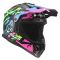 Мотошолом LS2 MX708 Fast 2 Grotesk Blue Pink Green