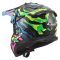 Мотошолом LS2 MX708 Fast 2 Grotesk Blue Pink Green