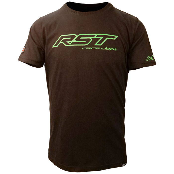 Футболка RST Race Dept Logo Mens T-Shirt Black / Flo Green